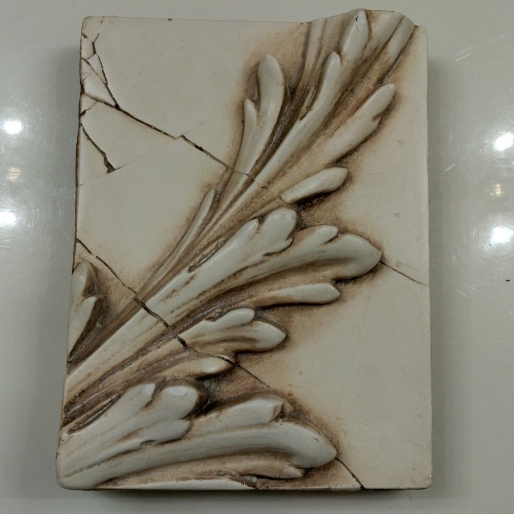 Sid Dickens T-151 "Stone Leaf" Memory Block wall tile *Rare & Retired*